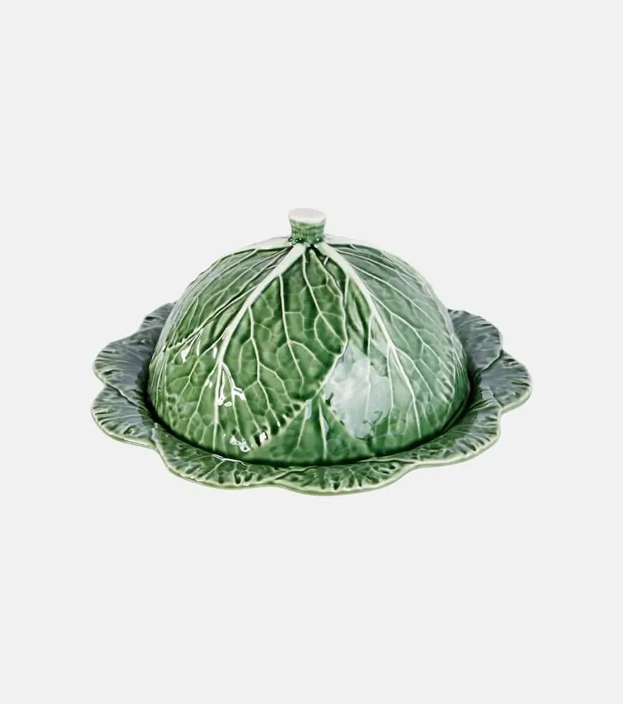 Cabbage Cheese Tray - Green, Earthenware