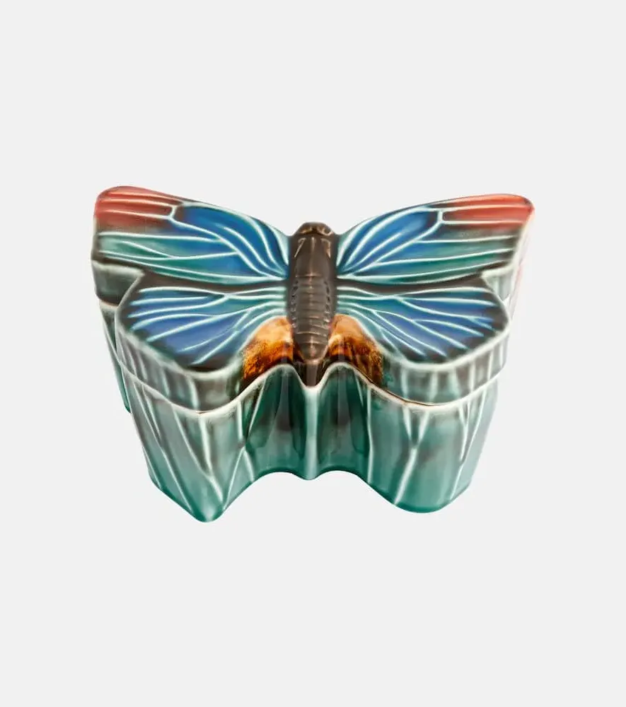 Cloudy Butterflies Large Storage Box - Multicolor, Earthenware