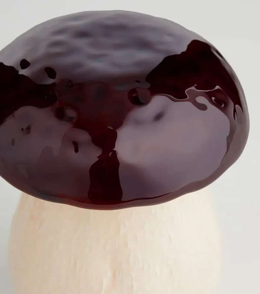 Mushroom Large Container - Beige, Earthenware