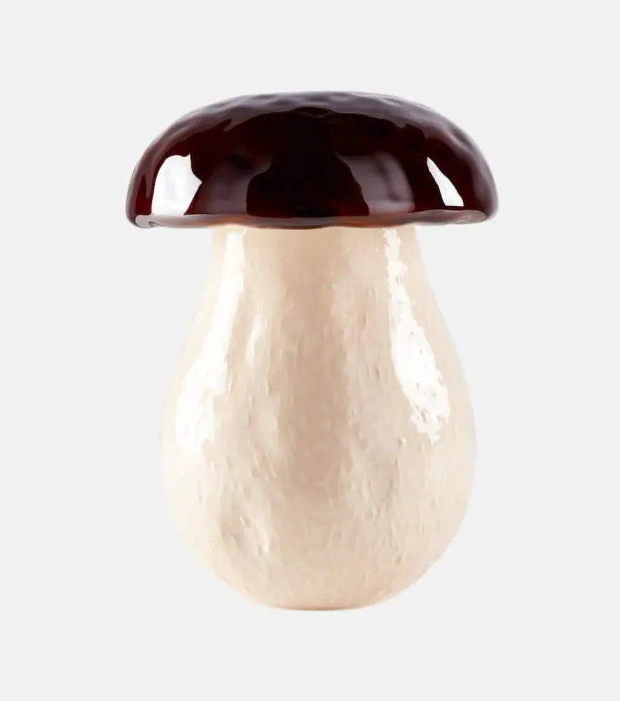 Mushroom Large Container - Beige, Earthenware
