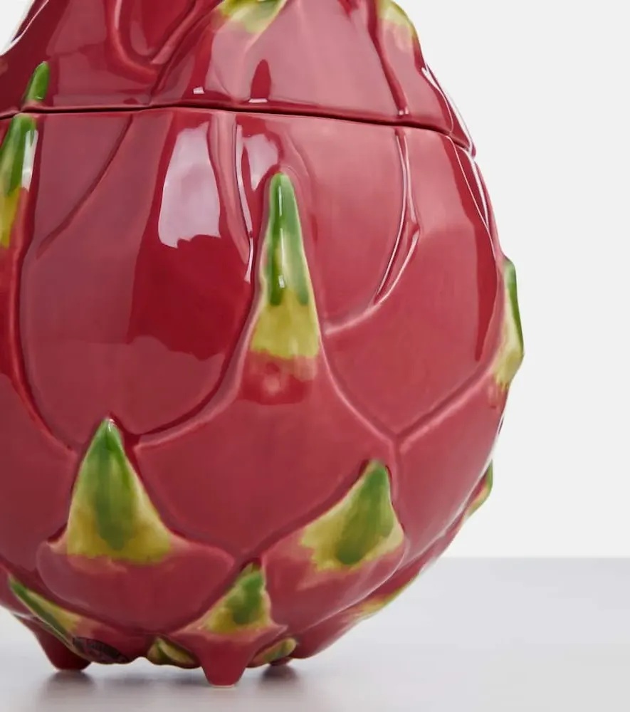 Tropical Fruits Pitaya Container - Pink, Earthenware image