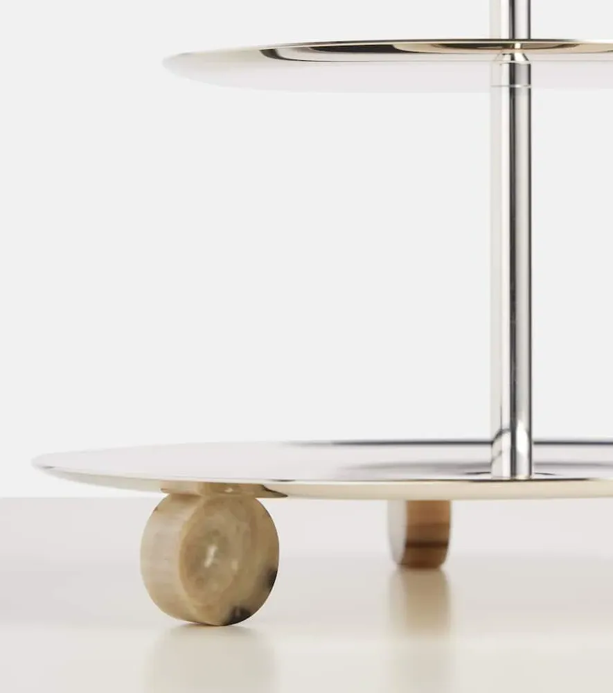 Horn and Steel Cake Stand - Acciaio image