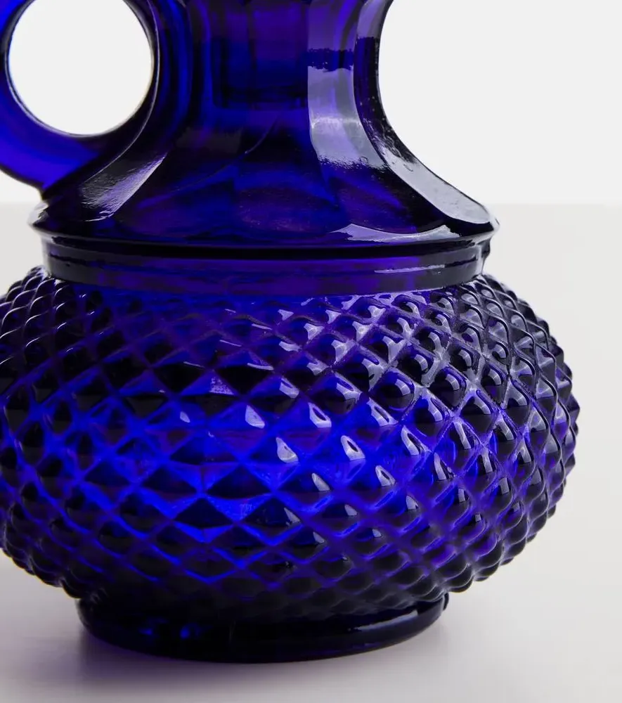 Galeano Glass Oil and Vinegar Set - Blue