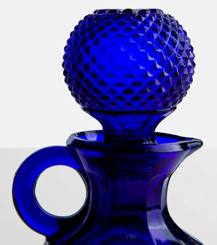 Galeano Glass Oil and Vinegar Set - Blue image