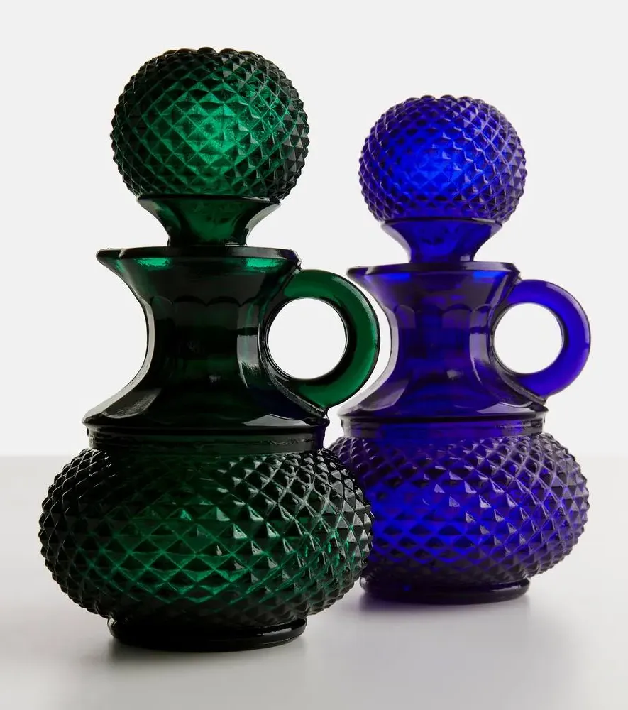 Galeano Glass Oil and Vinegar Set - Green