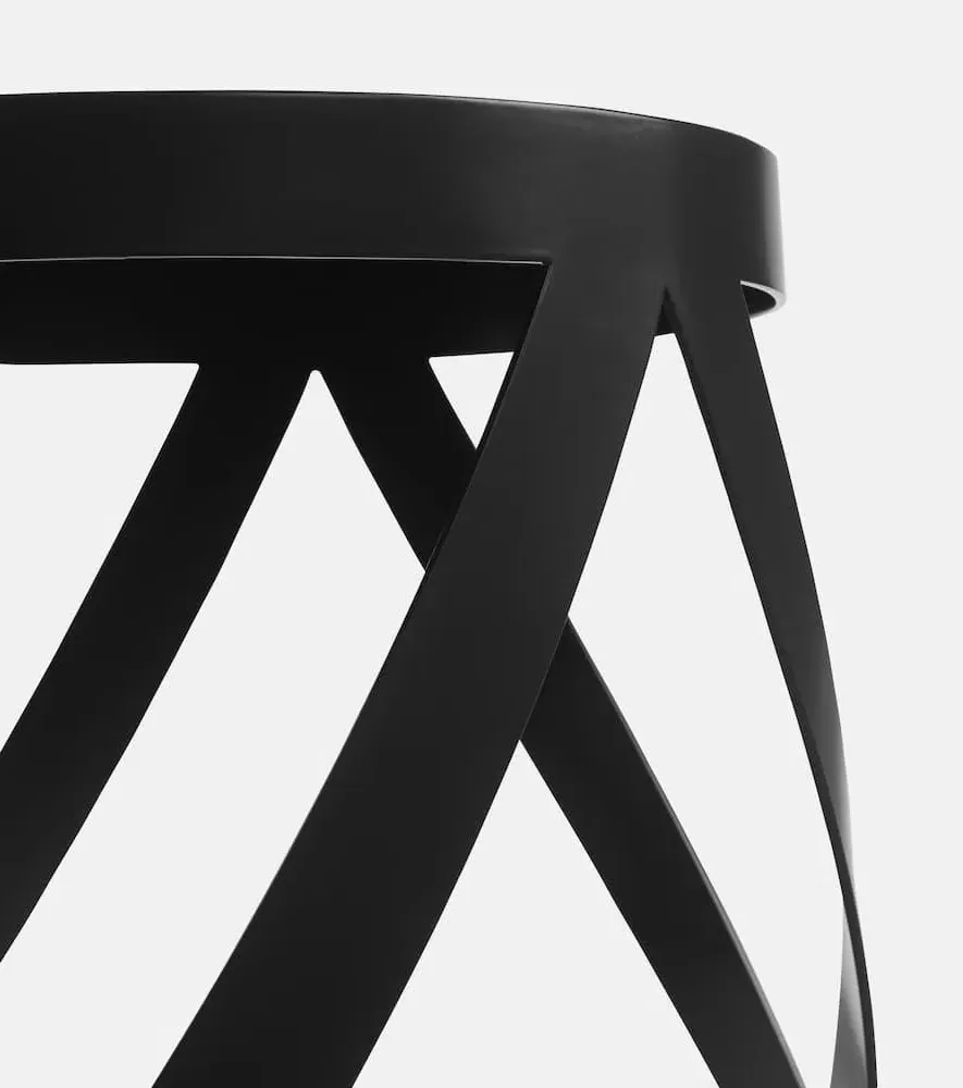 Ribbon Low Stool - Black, Steel