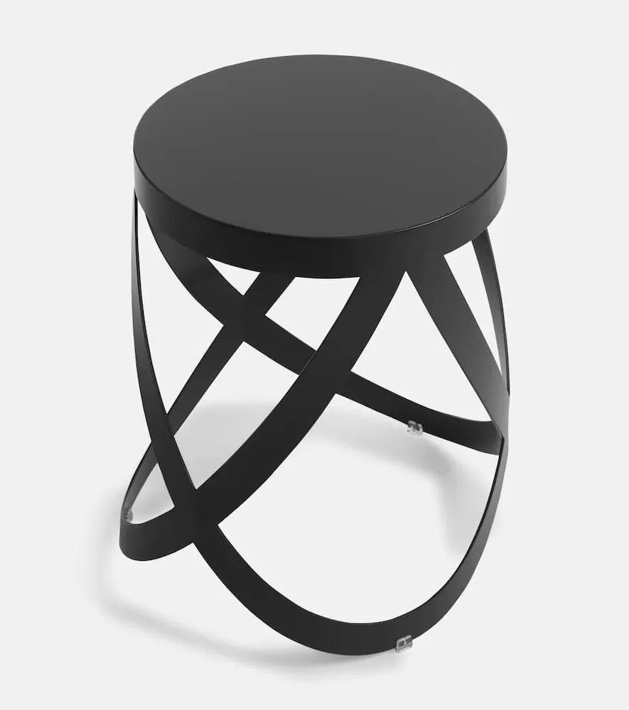 Ribbon Low Stool - Black, Steel