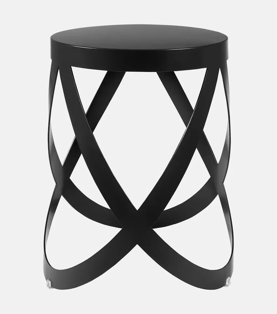 Ribbon Low Stool - Black, Steel