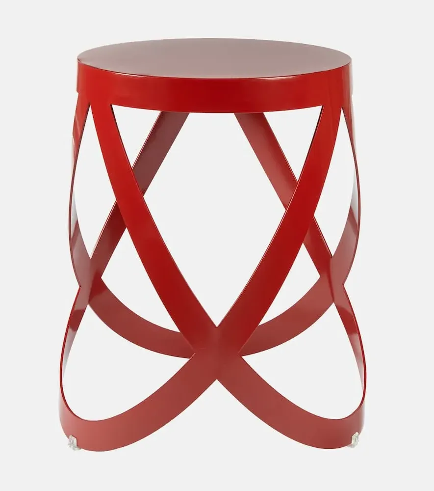 Ribbon Low Stool - Red, Steel
