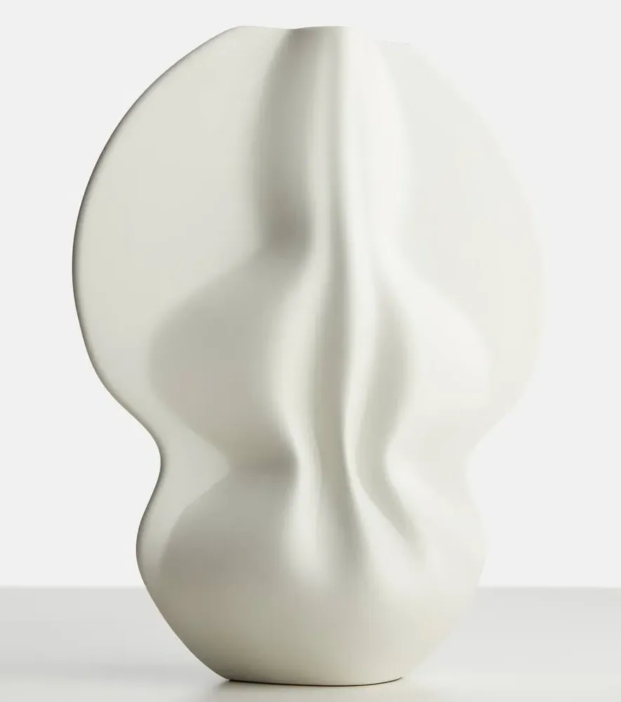 Brolic Ceramic Vase by Bradley L. Bowers - White