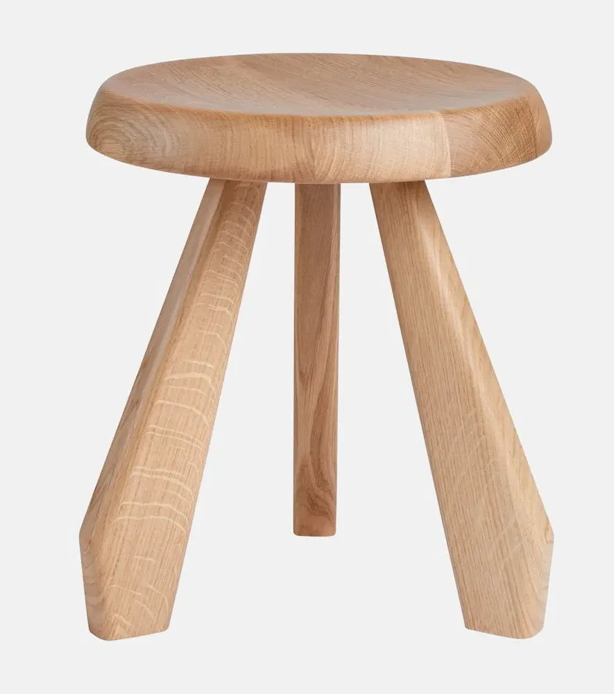 Meribel Stool - Beige, Oak