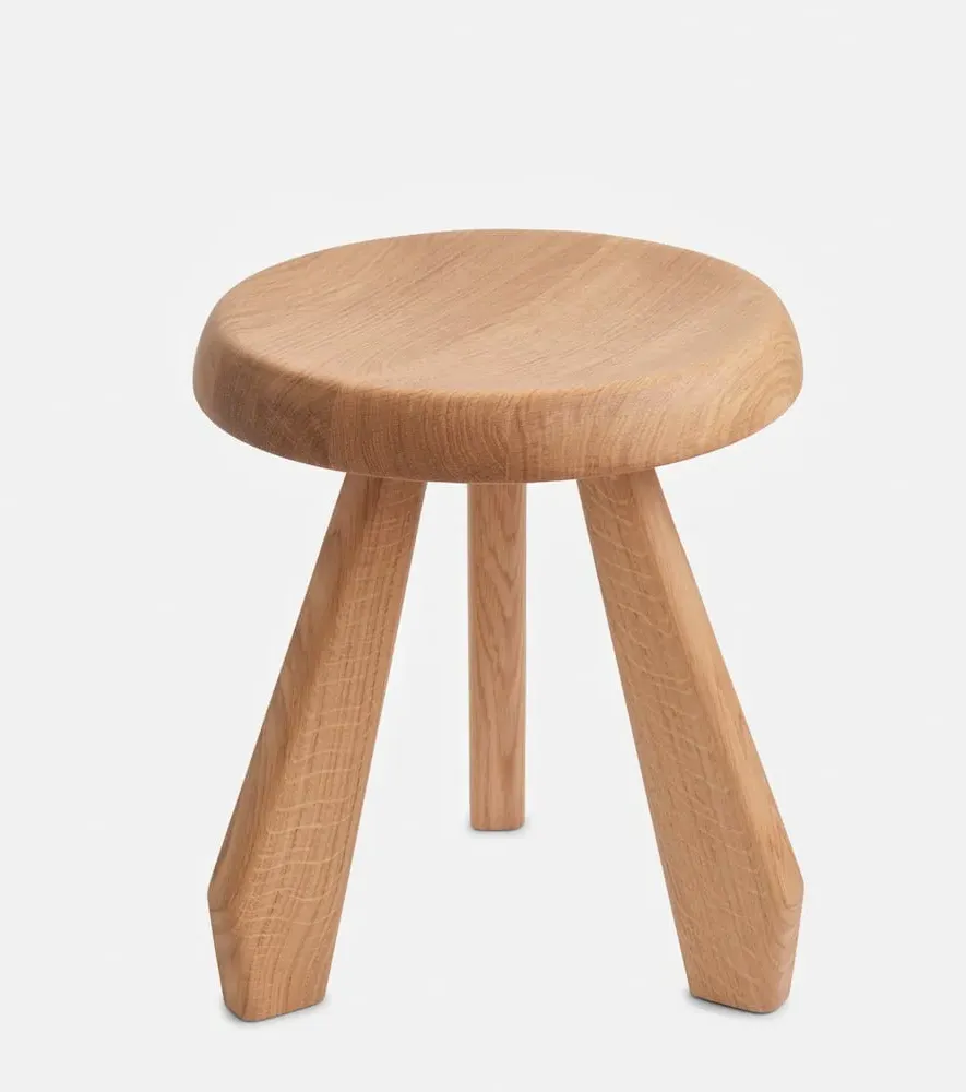 Meribel Stool - Beige, Oak image