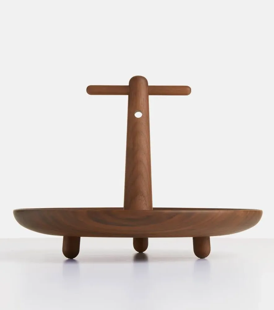 Réaction Poétique Centerpiece with Handle - Walnut