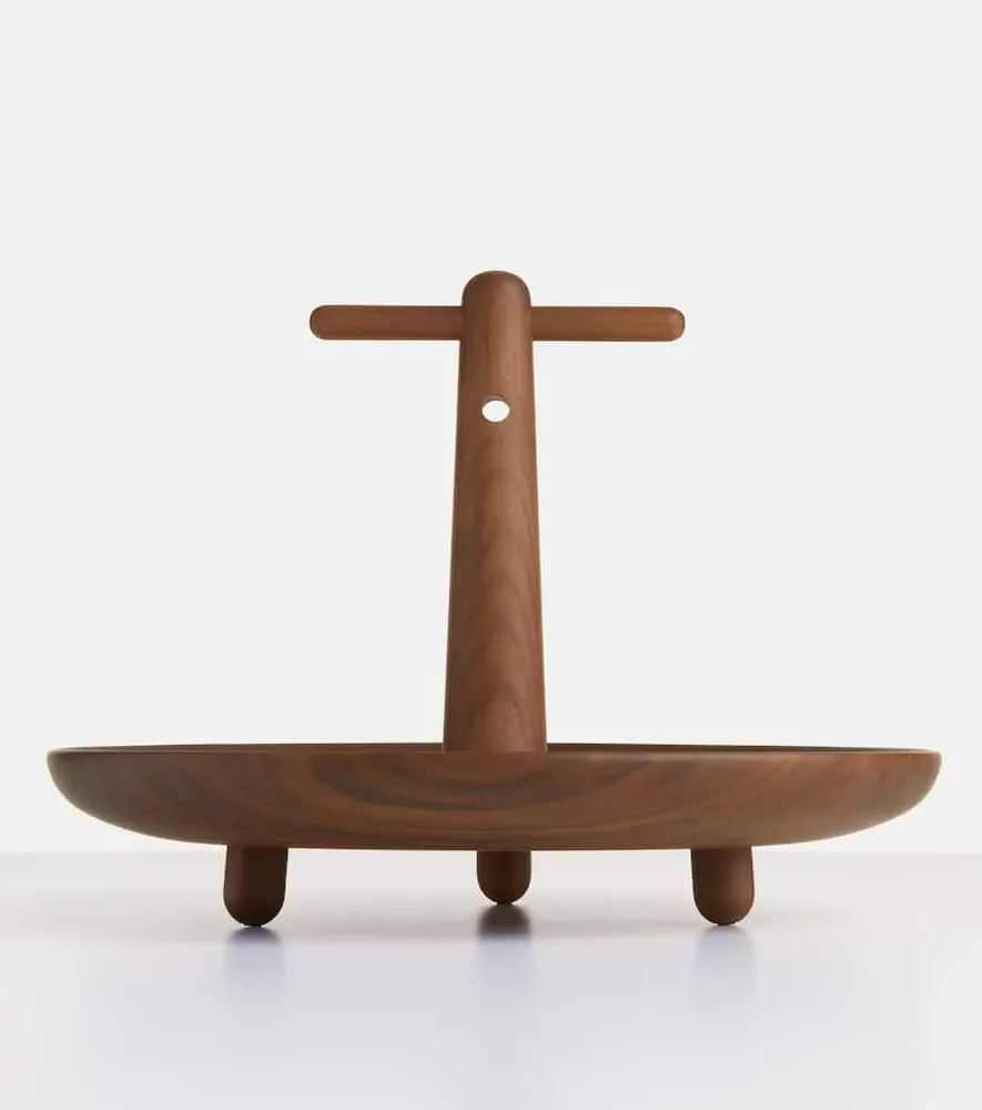 Reaction Poetique Centerpiece with Handle - Walnut Wood