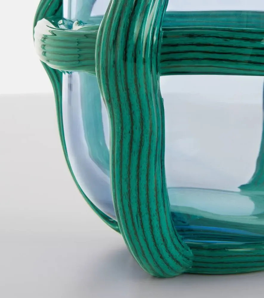 Sestiere Glass Vase by Patricia Urquiola - Petrol Green