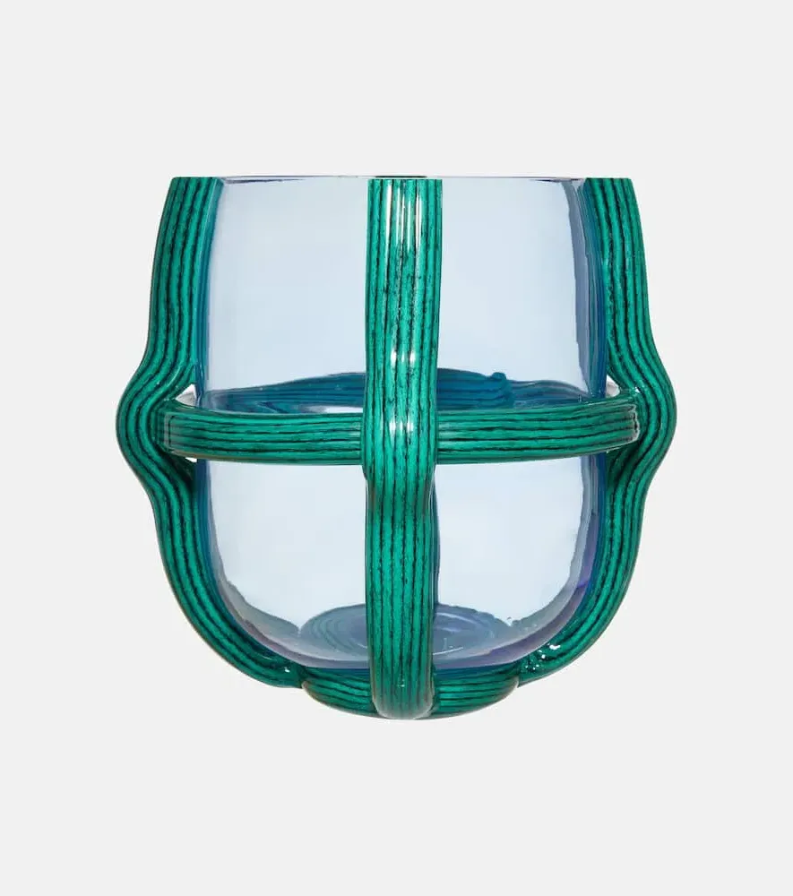 Sestiere Glass Vase by Patricia Urquiola - Petrol Green