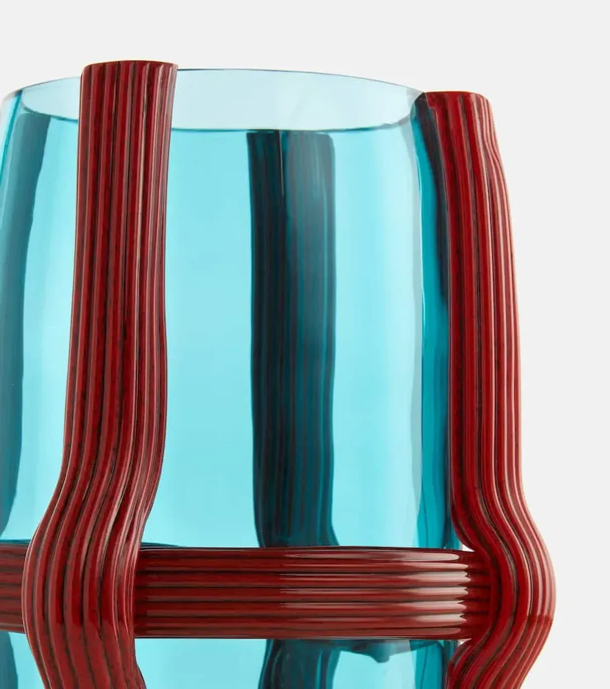 Sestiere Tall Vase by Patricia Urquiola - Carrot Red, Murano Glass