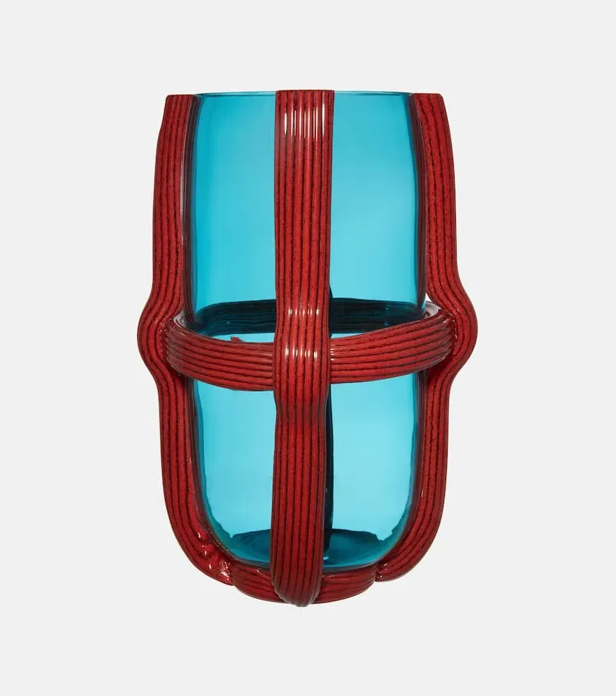 Sestiere Tall Vase by Patricia Urquiola - Carrot Red, Murano Glass