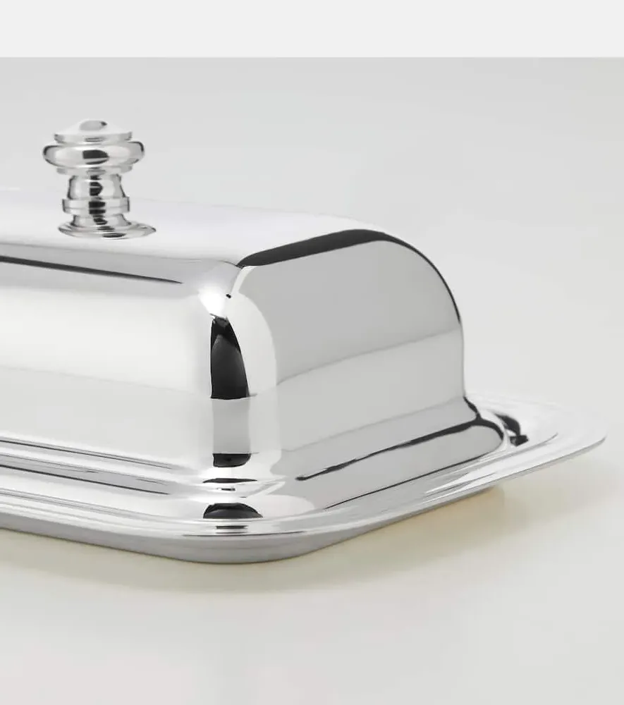 Albi Butter Dish - Silver, Crystal image