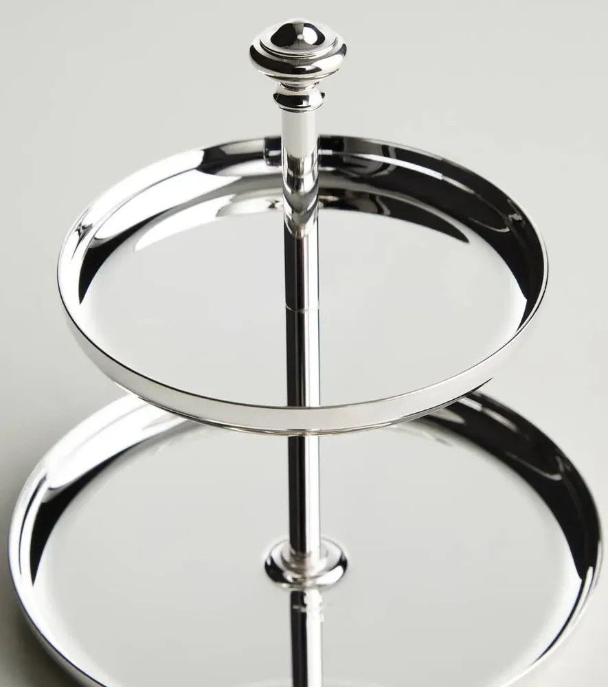 Albi Cake Stand - Silver, Silver-Plated Brass