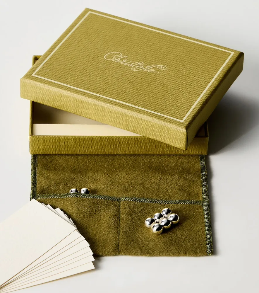 Perles Set of 2 Place Card Holders - Silver-Plated Metal by Mytheresa, image 3