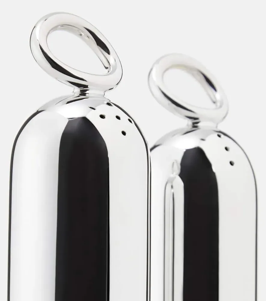 Vertigo Salt and Pepper Shakers by Andrée Putman - Silver