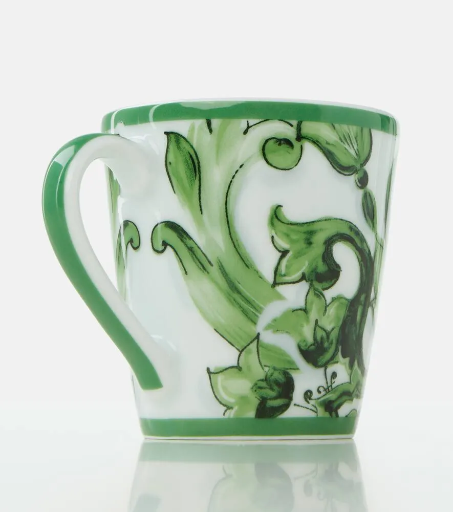 Majolica Porcelain Mug - Green