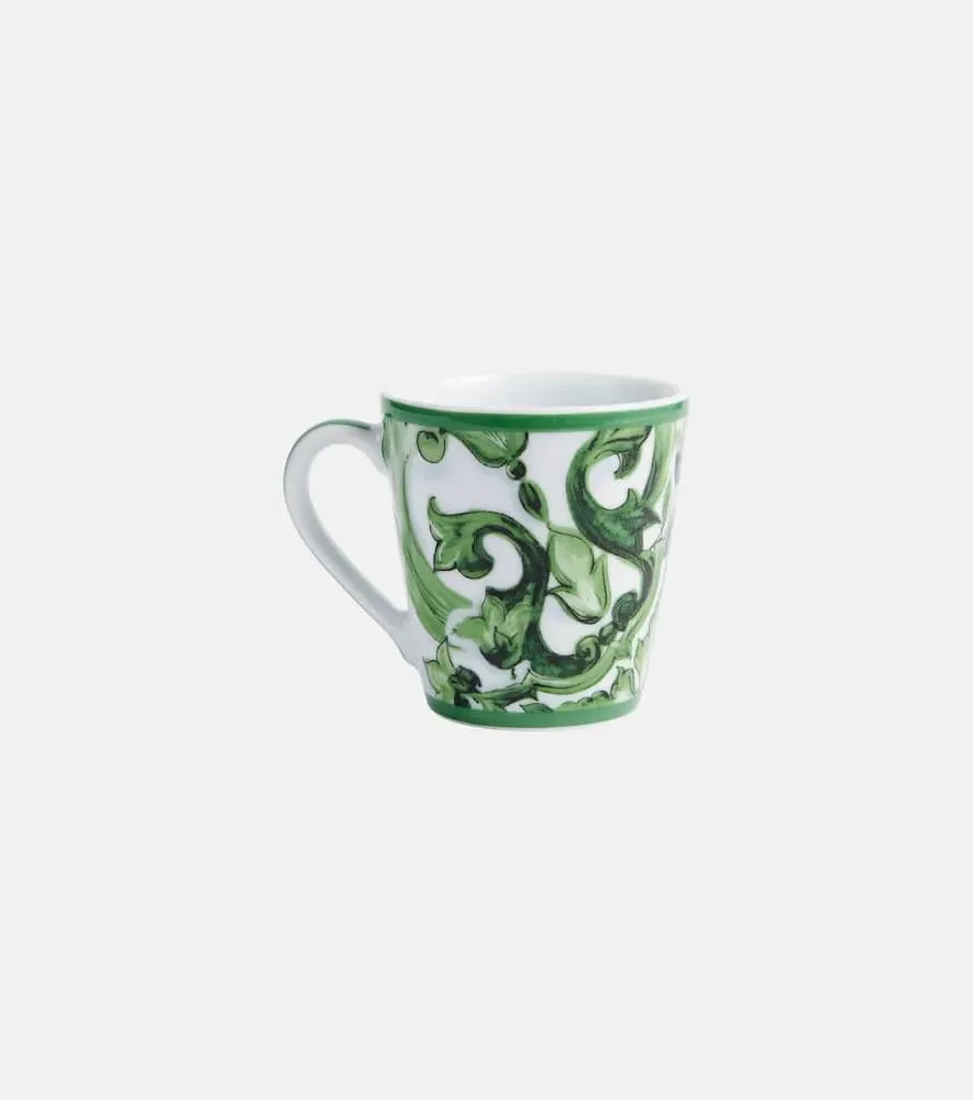 Majolica Porcelain Mug - Green