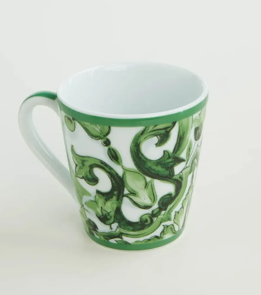 Majolica Porcelain Mug - Green image