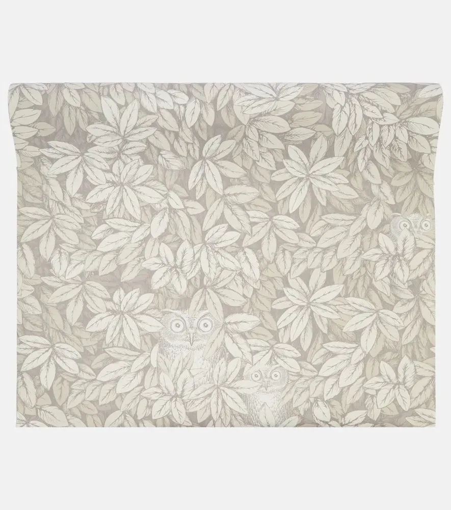 Cole & Son Foglie e Civette Wallpaper - Grey Heather, Paper by Mytheresa