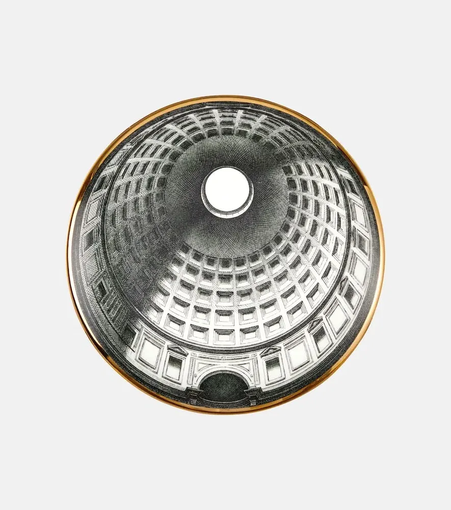Cupola Pantheon Roma Plate - White, Porcelain
