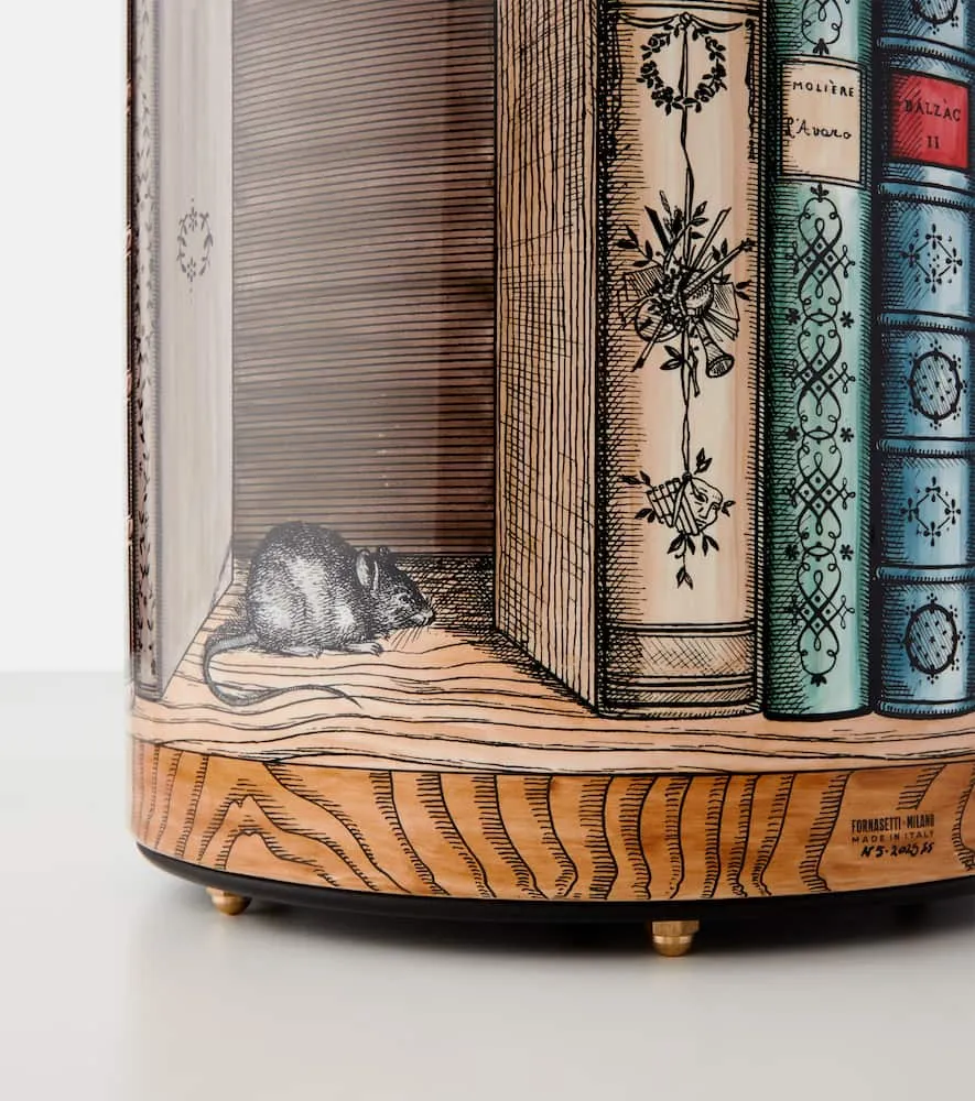 Gatto Con Libri Container - Multicolor, Iron