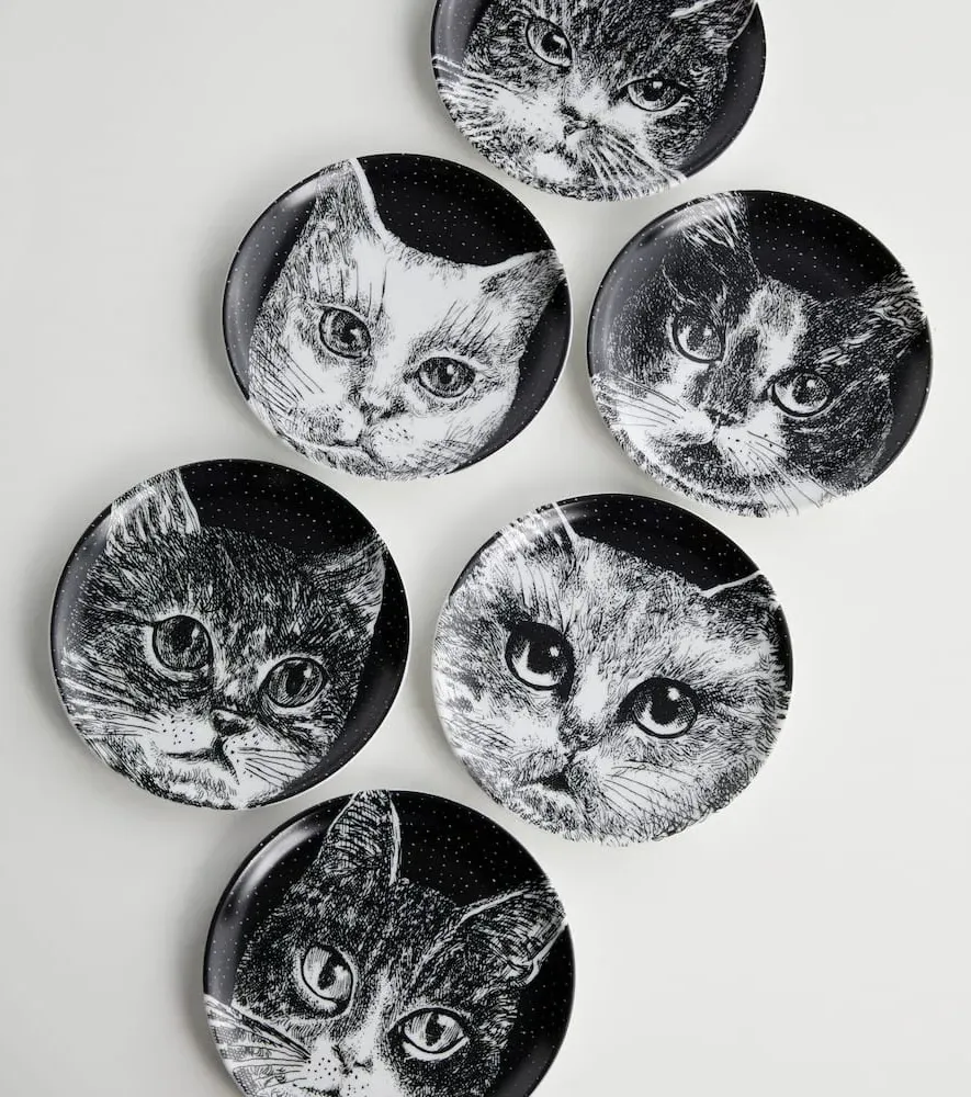 High Fidelity Set of 6 Porcelain Coasters - White, Porcelain image
