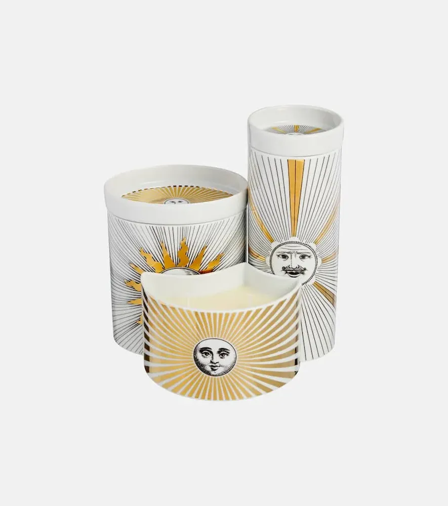 Nel Mentre Set of 3 Scented Candles - Gold, Ceramic