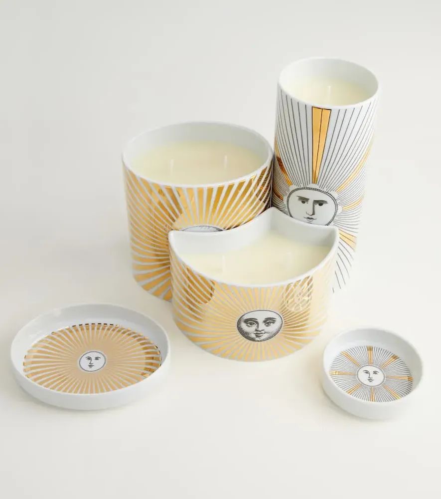 Nel Mentre Set of 3 Scented Candles - Gold, Ceramic