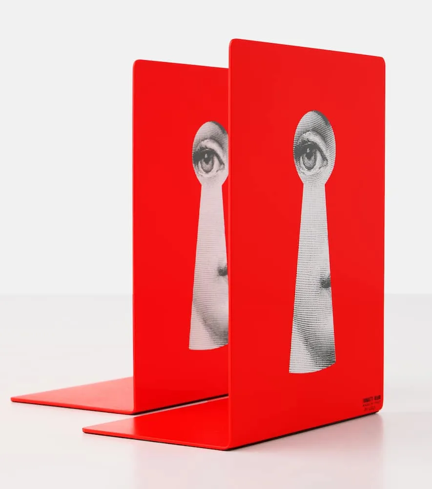 Serratura Metal Bookends - Red, Iron image
