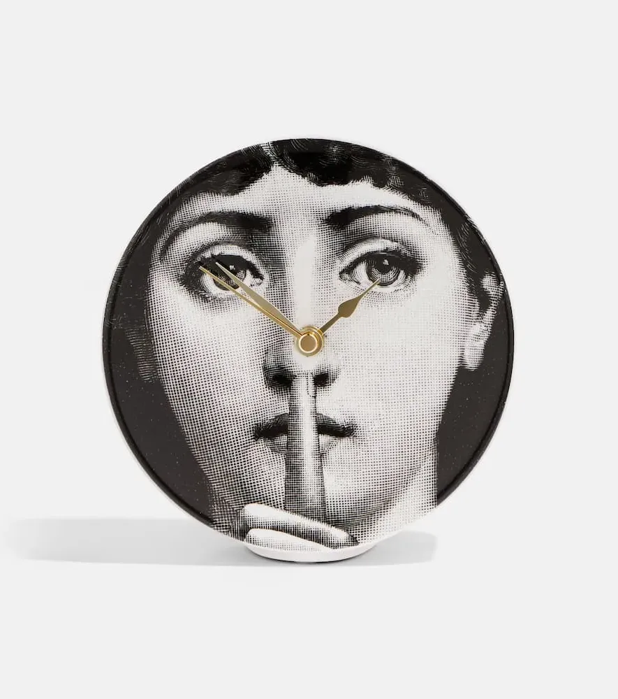 Silenzio Ceramic Table Clock - Black, White