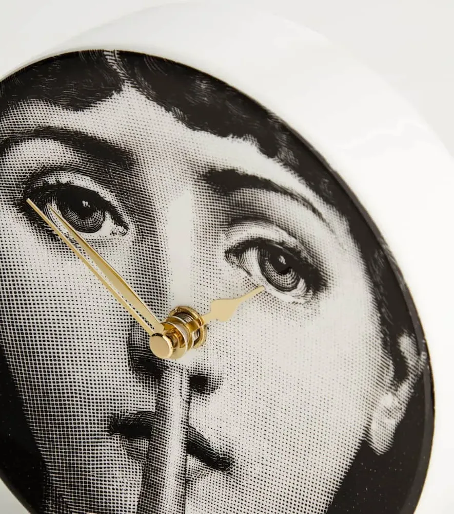 Silenzio Ceramic Table Clock - Black, White image