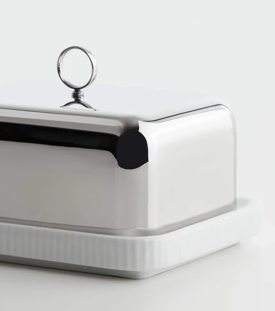 Bernadotte Butter Dish - Silver, Stainless Steel