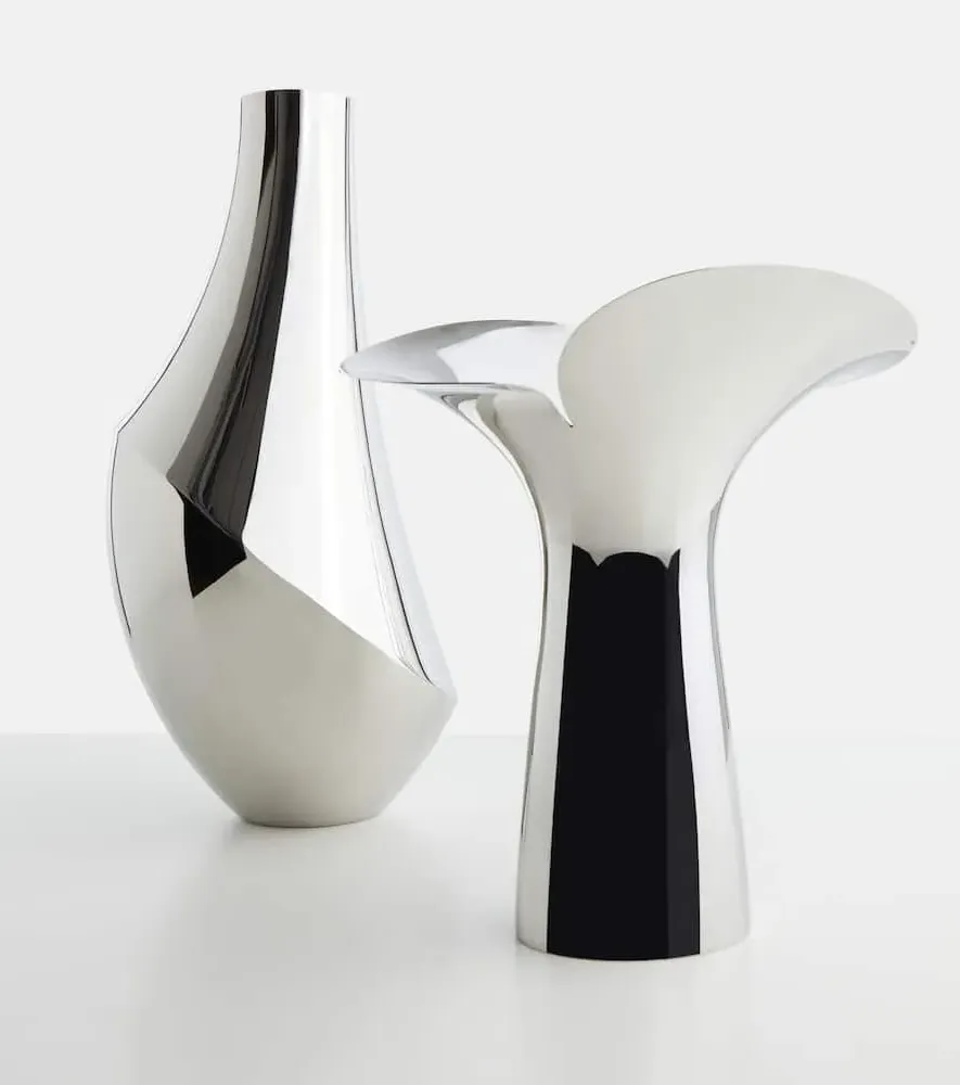 Bloom Botanica Large Vase by Helle Damkjaer - Silver, Stainless Steel
