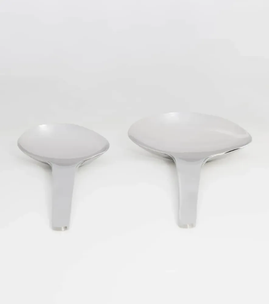 Bloom Set of 2 Spoons by Helle Damkjaer - Silver, Stainless Steel