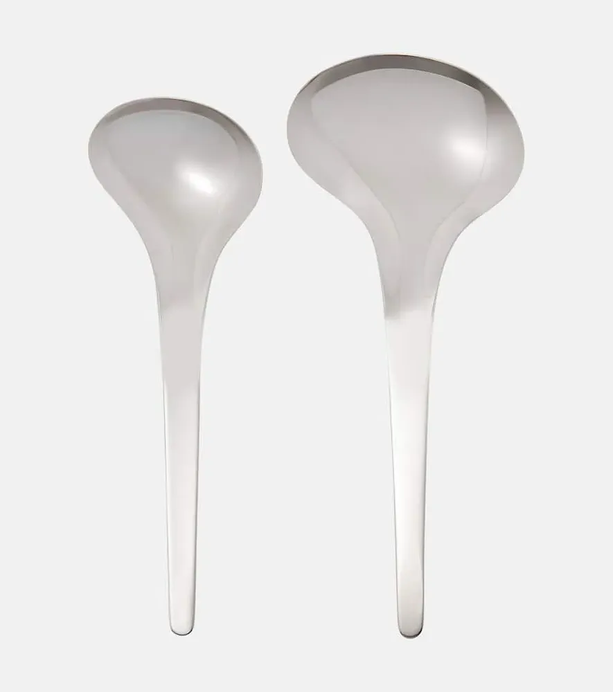 Bloom Set of 2 Spoons by Helle Damkjaer - Silver, Stainless Steel