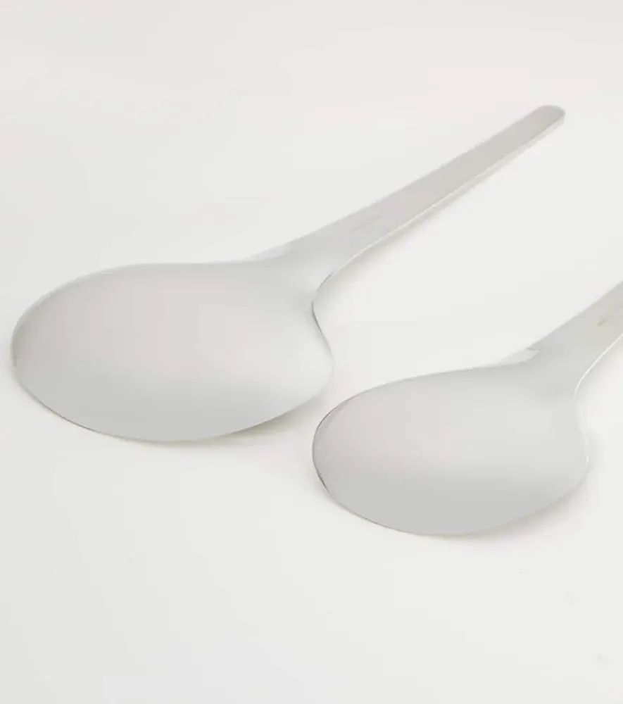 Bloom Set of 2 Spoons by Helle Damkjaer - Silver, Stainless Steel
