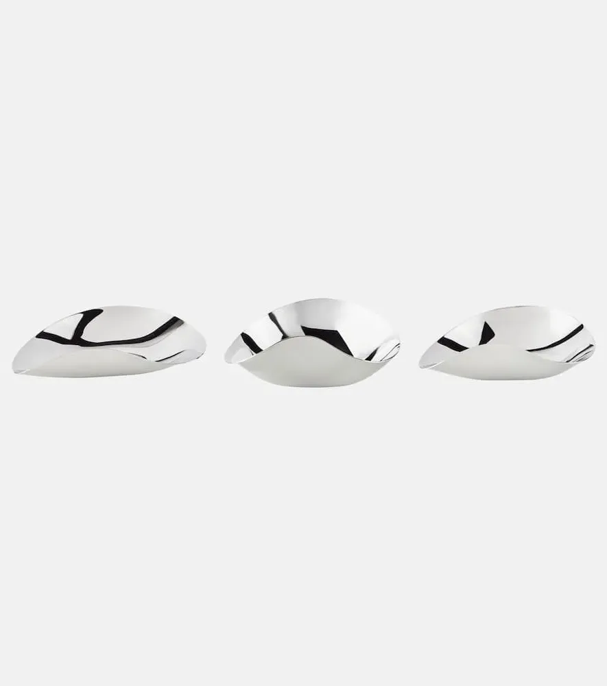 Indulgence Set of 3 Snack Bowls by Helle Damkjaer - Silver, Steel