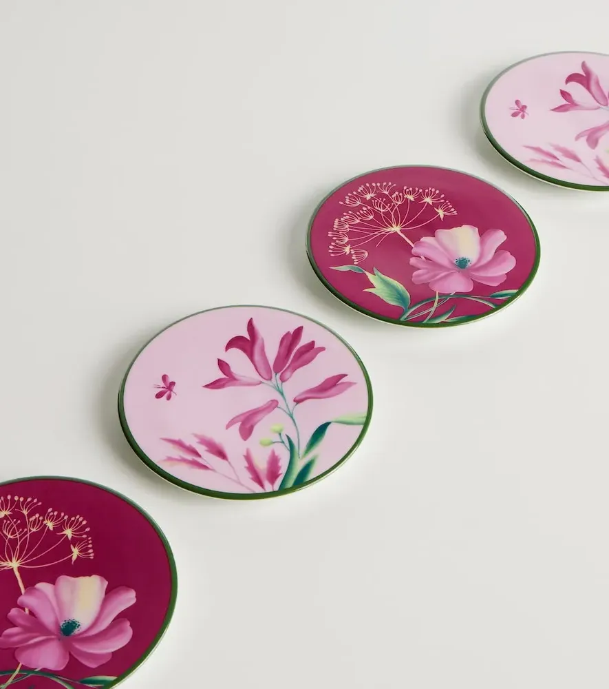 Florenza Set of 4 Porcelain Coasters - Malva by Mytheresa, alternate view