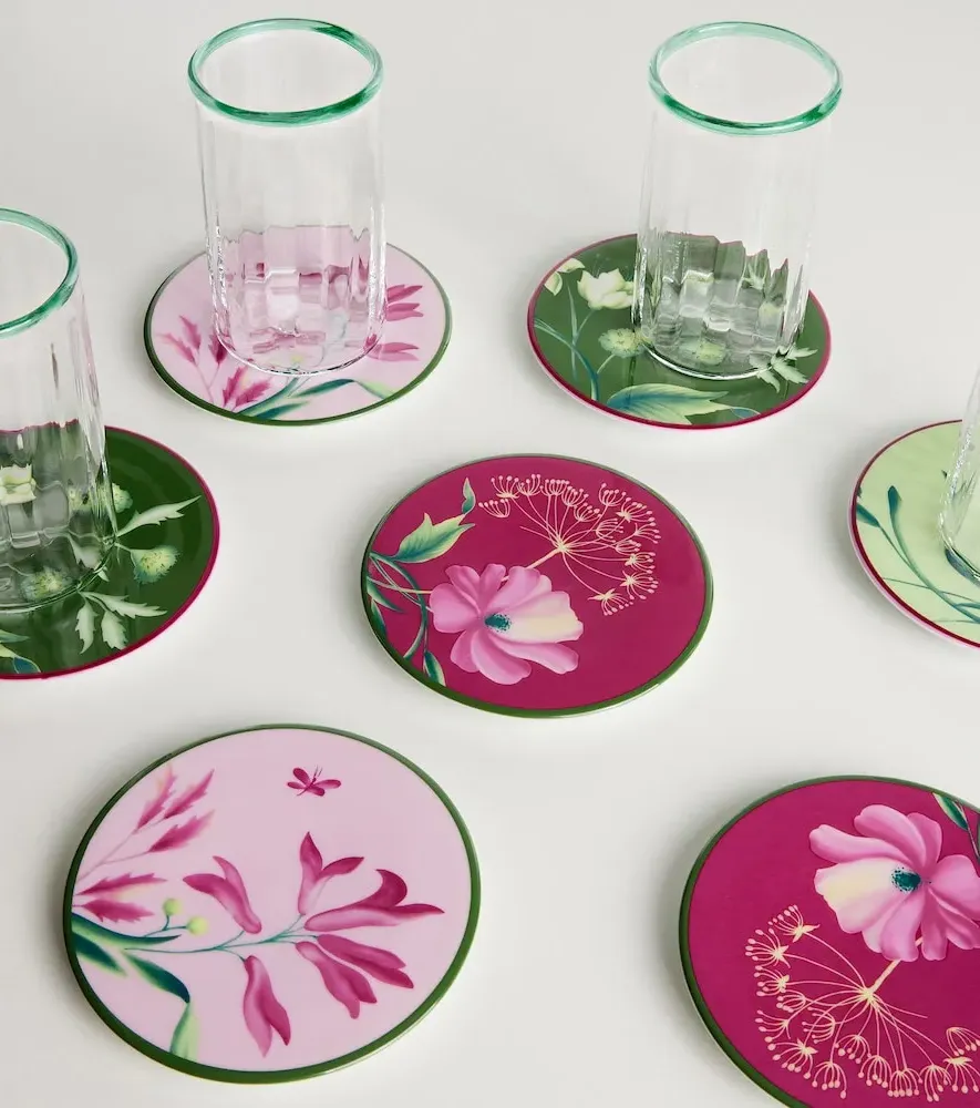 Florenza Set of 4 Porcelain Coasters - Malva by Mytheresa, image 3