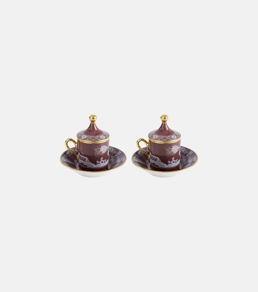Oriente Italiano Coffee Cup Set - Brown, Porcelain