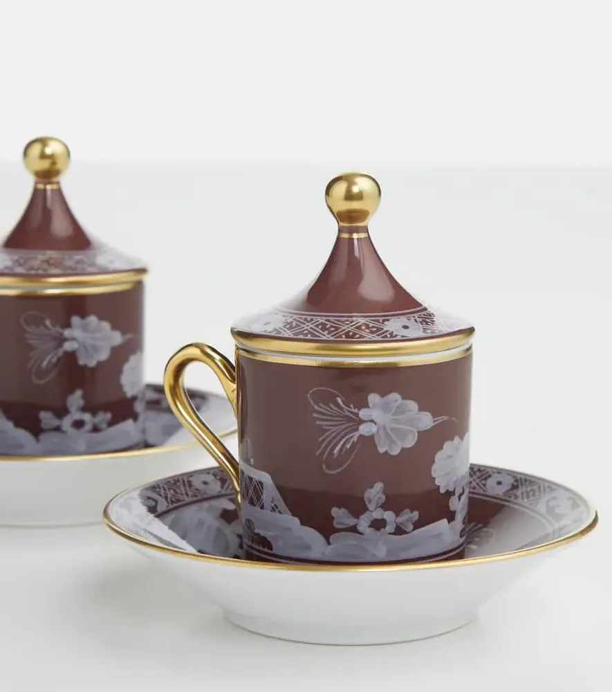 Oriente Italiano Coffee Cup Set - Brown, Porcelain image
