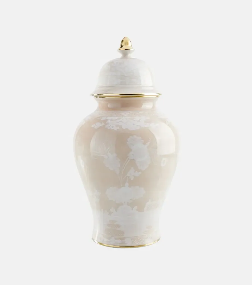 Oriente Italiano Potiche Small Vase - Meringa, Porcelain product