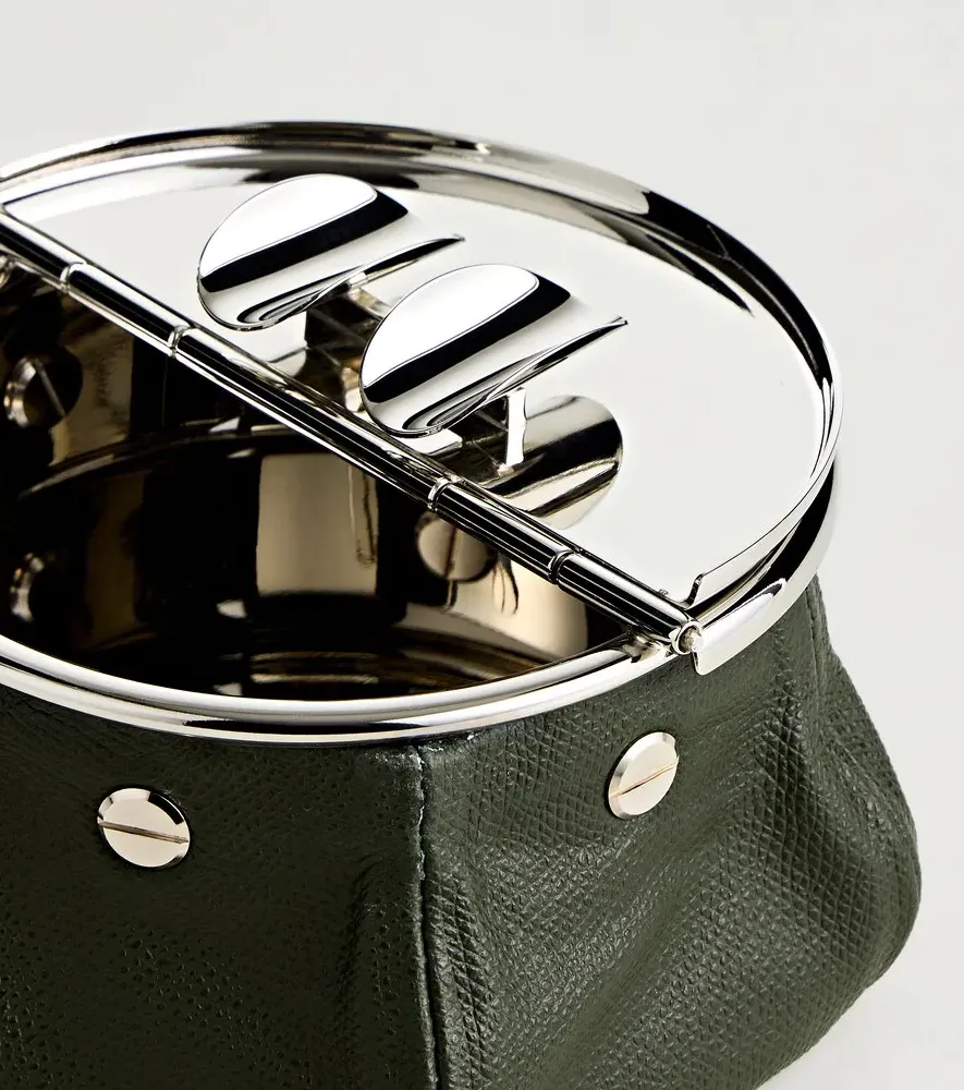 Laurence Bean Bag Leather Ashtray - Silver, Leather by Mytheresa, image 4